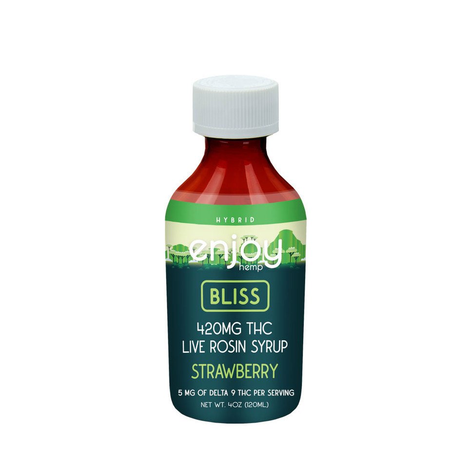 Bliss Delta 9 THC Live Rosin Syrup 420mg – Strawberry (Hybrid)